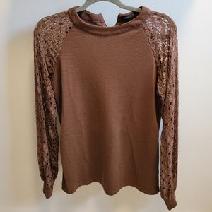 Waffle/Lace Long Sleeve